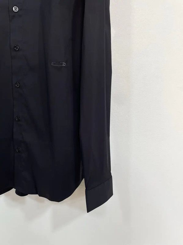 Moschino Moschino Black Cotton Long Sleeve Shirt 0089 Size US M / EU 48-50 / 2 - 3 Thumbnail