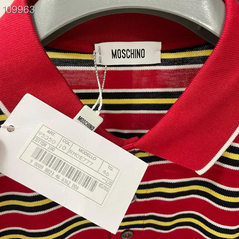 Moschino Moschino Men's Striped Polo Shirt 0089 Size US M / EU 48-50 / 2 - 2 Thumbnail