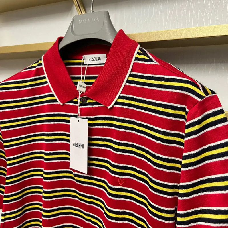 Moschino Moschino Multicolor Striped Summer Polo 0089 Size US M / EU 48-50 / 2 - 3 Thumbnail