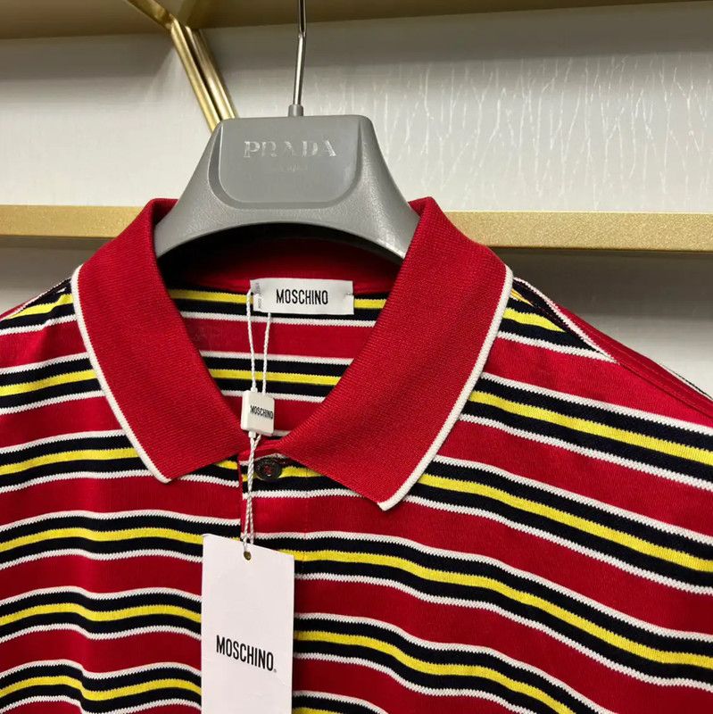 Moschino Moschino Multicolor Striped Summer Polo 0089 Size US M / EU 48-50 / 2 - 2 Thumbnail