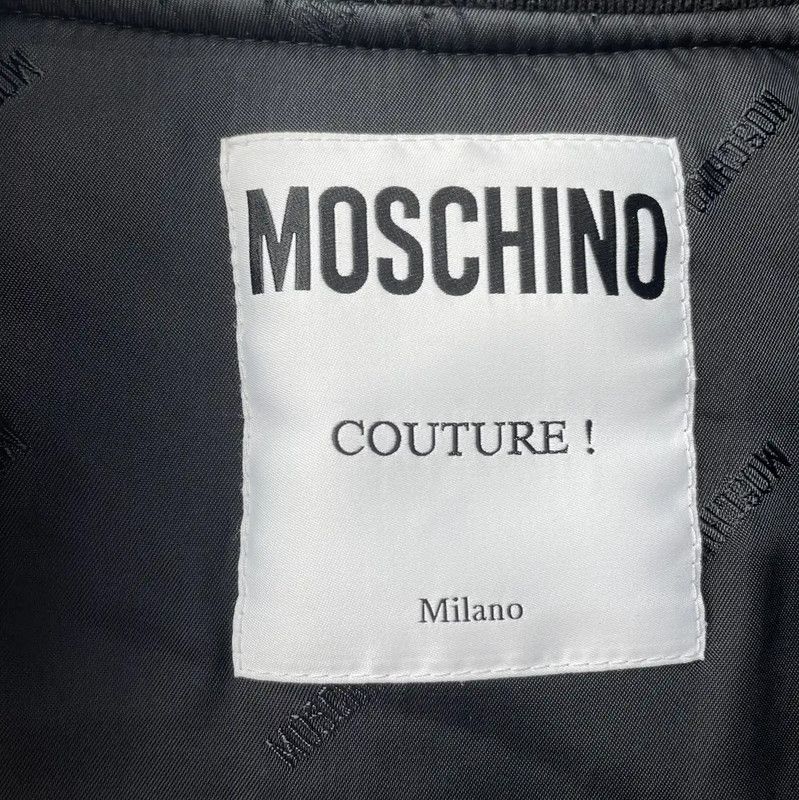 Moschino Moschino Black Bomber Jacket with Colorful Print 0089 Size US M / EU 48-50 / 2 - 5 Thumbnail