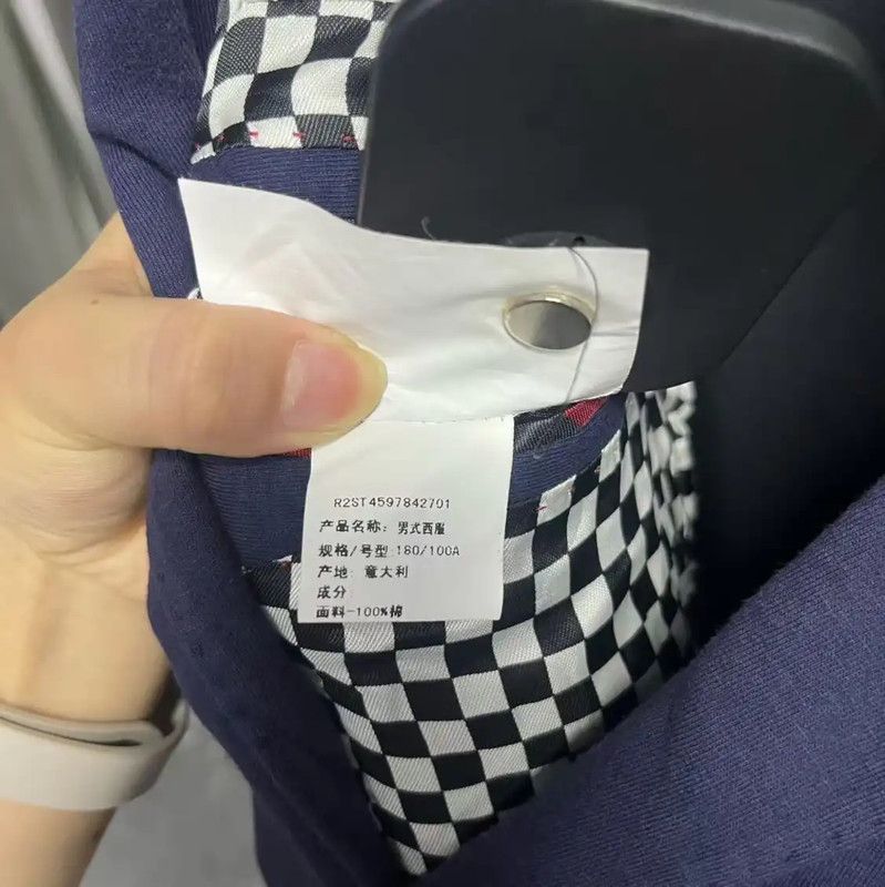 Moschino Moschino Men's Blue Cotton Blazer 0089 Size US XL / EU 56 / 4 - 5 Thumbnail