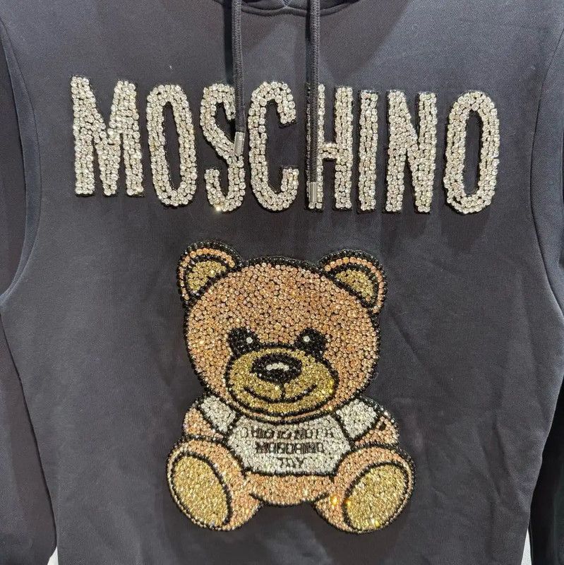 Moschino Moschino Black Cotton Men's Hoodie with Bear 0089 Size US S / EU 44-46 / 1 - 2 Thumbnail