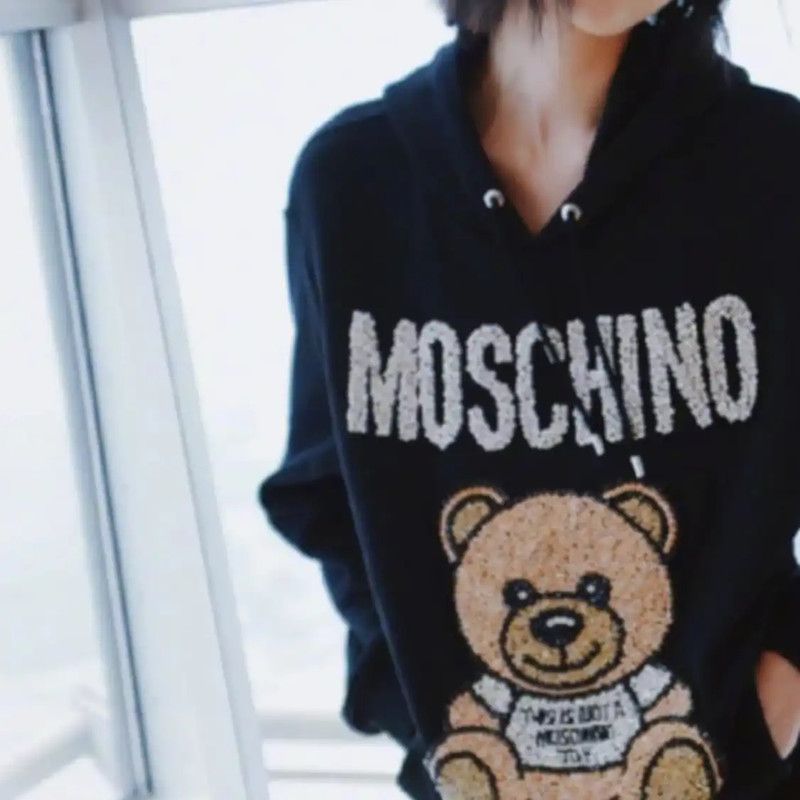 Moschino Moschino Black Cotton Men's Hoodie with Bear 0089 Size US S / EU 44-46 / 1 - 7 Thumbnail