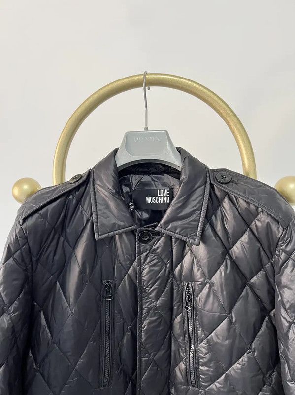 Moschino Moschino Black Quilted Men's Down Jacket 0089 Size US M / EU 48-50 / 2 - 2 Thumbnail