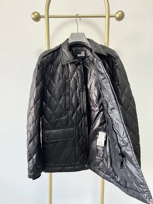 Moschino Moschino Black Quilted Men's Down Jacket 0089 Size US M / EU 48-50 / 2 - 5 Thumbnail