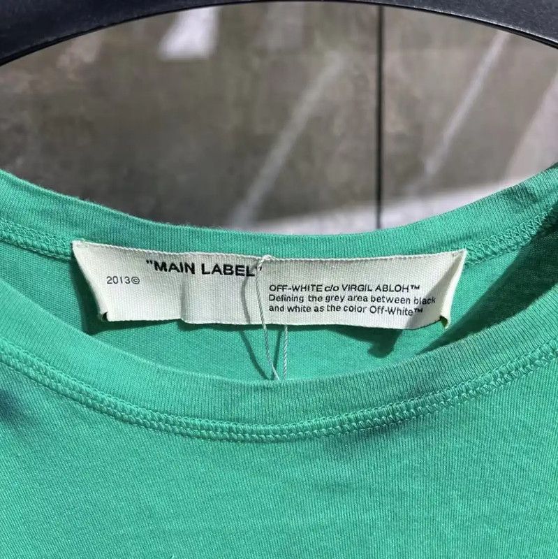 Off-White Off-White Green Tie-Dye Cotton T-Shirt 0089 Size US L / EU 52-54 / 3 - 3 Thumbnail