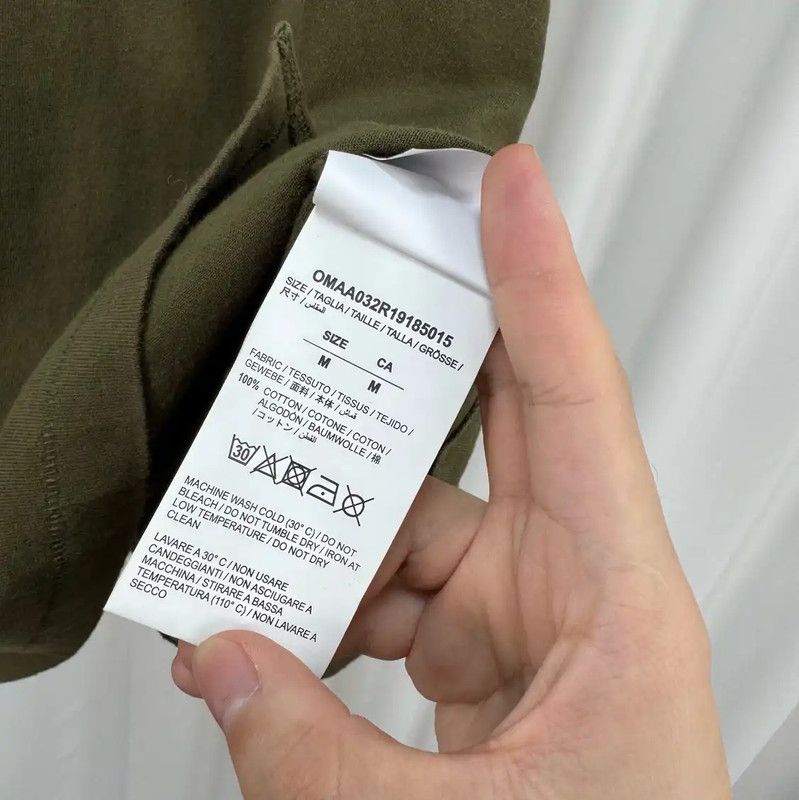 Off-White Off-White Olive Green Logo Print T-Shirt 0089 Size US M / EU 48-50 / 2 - 6 Thumbnail
