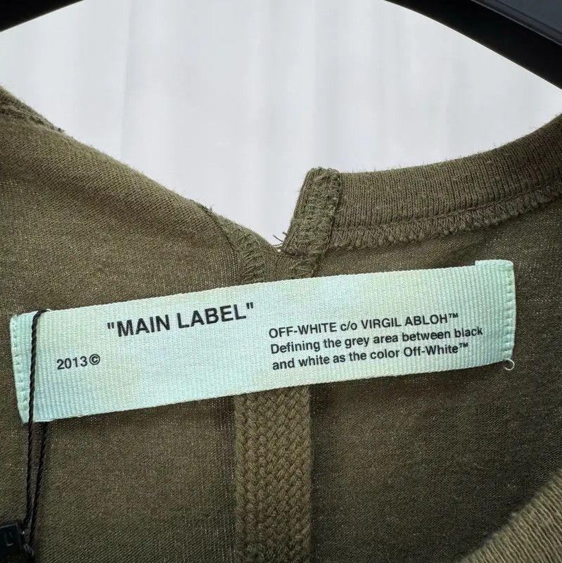 Off-White Off-White Olive Green Logo Print T-Shirt 0089 Size US M / EU 48-50 / 2 - 5 Thumbnail