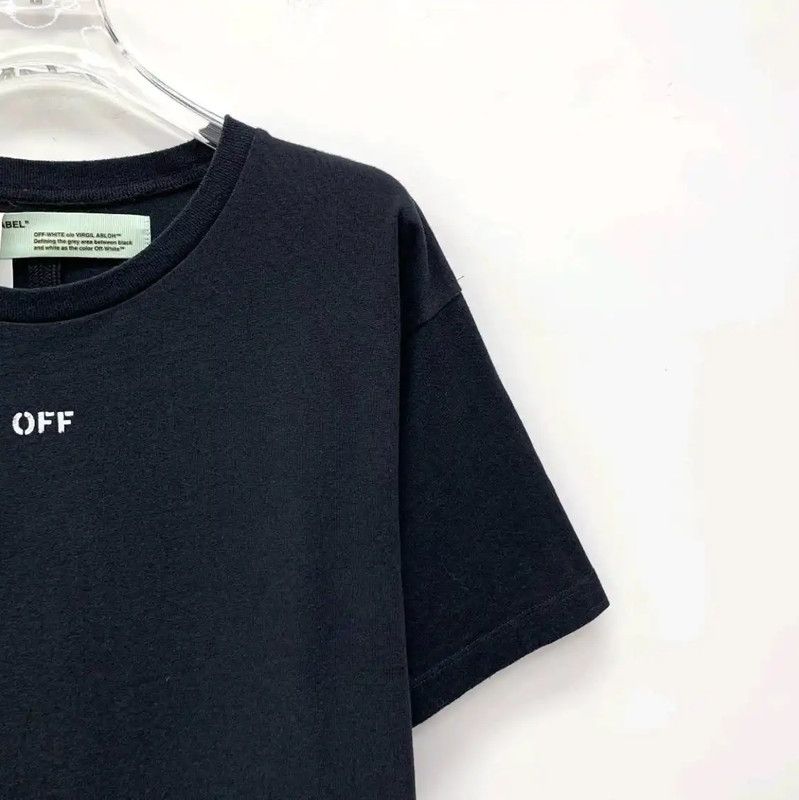 Off-White Off-White Black Cotton Short Sleeve T-Shirt 0089 Size US XL / EU 56 / 4 - 4 Thumbnail