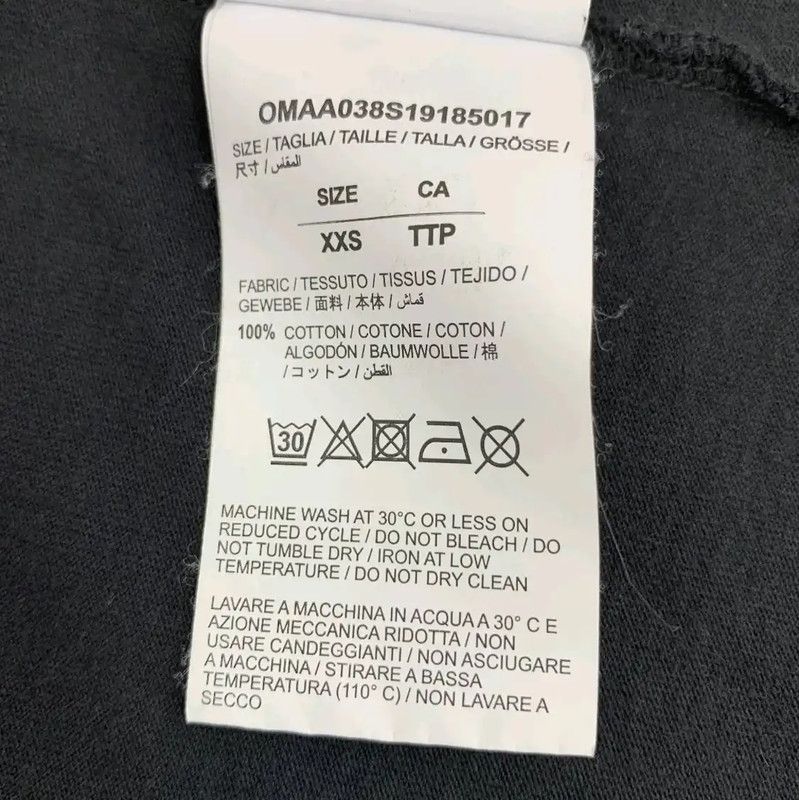 Off-White Off-White Black Cotton Short Sleeve T-Shirt 0089 Size US XL / EU 56 / 4 - 6 Thumbnail