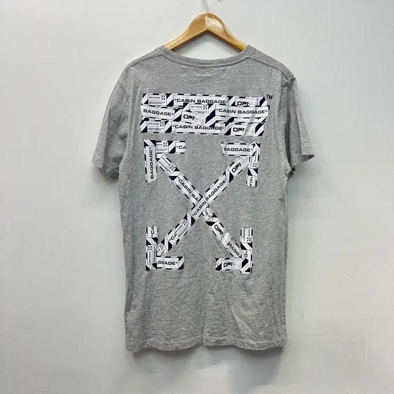 Off-White Off-White Gray Cotton Men's T-Shirt 0089 Size US L / EU 52-54 / 3 - 2 Thumbnail