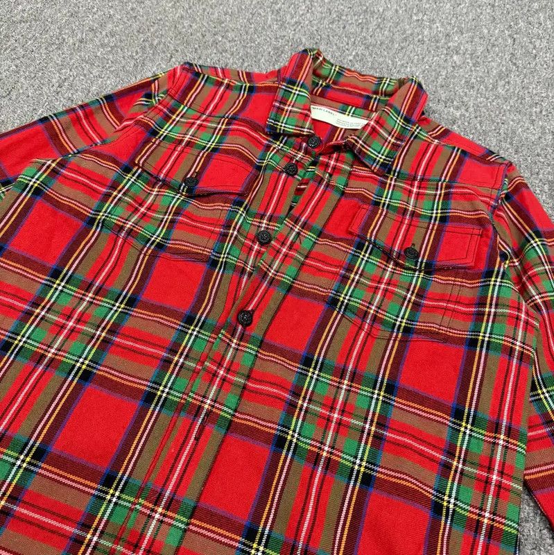 Off-White Off-White Red Plaid Cotton Long Sleeve Shirt 0089 Size US XS / EU 42 / 0 - 3 Thumbnail