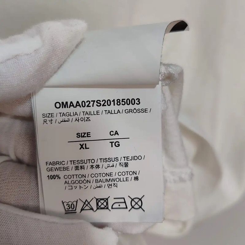 Off-White Off-White White Cotton Men's T-Shirt Size XL 0089 Size US XL / EU 56 / 4 - 4 Thumbnail