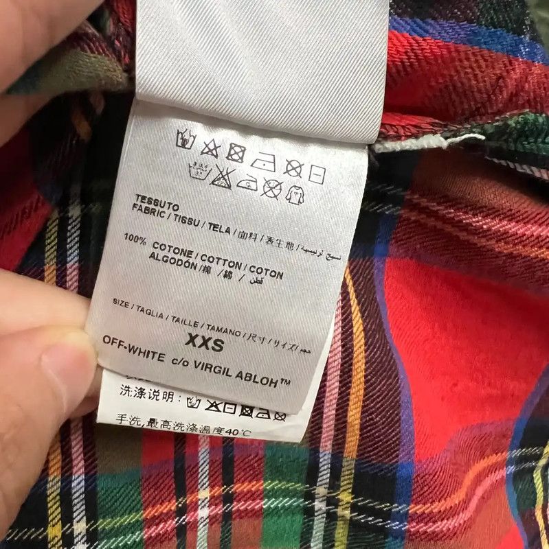 Off-White Off-White Red Plaid Men's Shirt 0089 Size US XXS / EU 40 - 5 Thumbnail