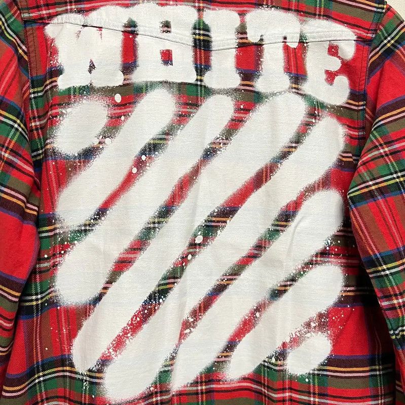 Off-White Off-White Red Plaid Men's Shirt 0089 Size US XXS / EU 40 - 4 Thumbnail