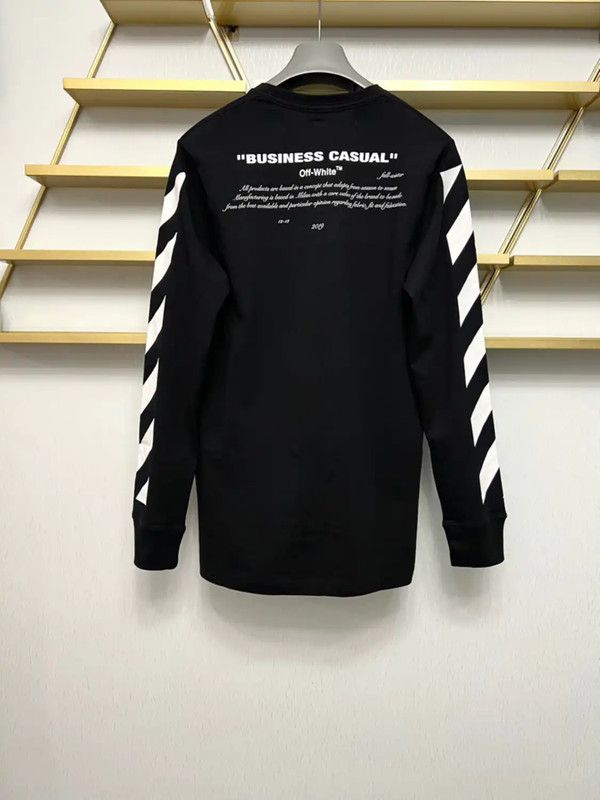 Off-White Off-White Black Long Sleeve Men's Top 0089 Size US S / EU 44-46 / 1 - 3 Thumbnail