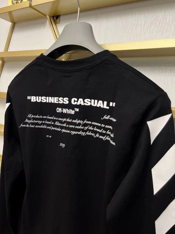 Off-White Off-White Black Long Sleeve Men's Top 0089 Size US S / EU 44-46 / 1 - 4 Thumbnail