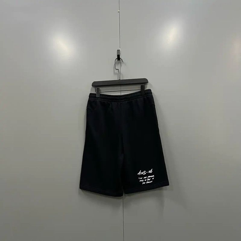 Off-White Off-White Black Cotton Men's Shorts 0089 Size US 32 / EU 48 - 2 Thumbnail