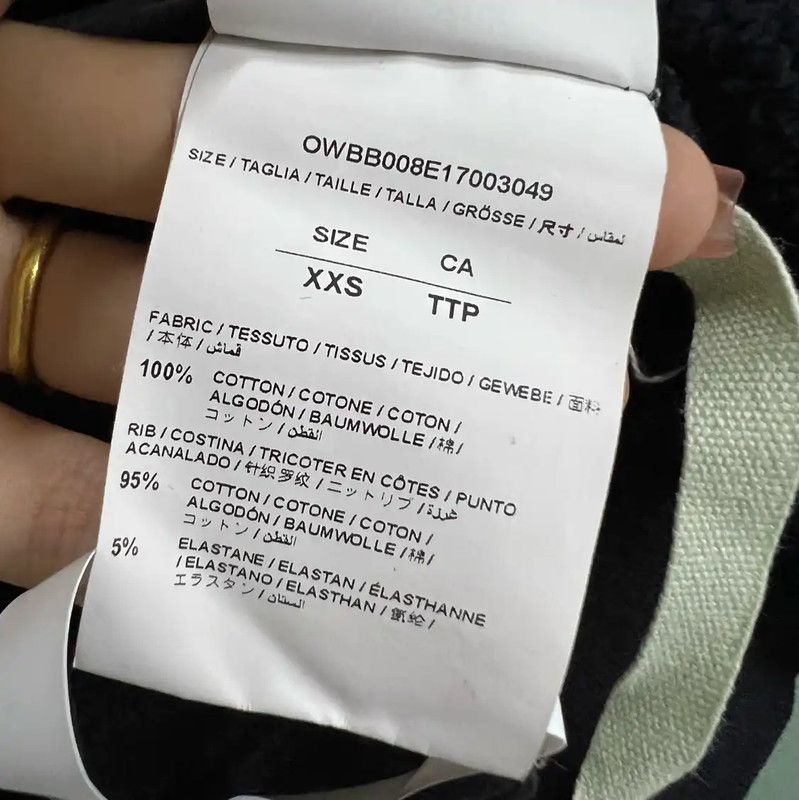 Off-White Off-White Black Cotton Hoodie with Floral Embroidery 0089 Size US XXS / EU 40 - 4 Thumbnail