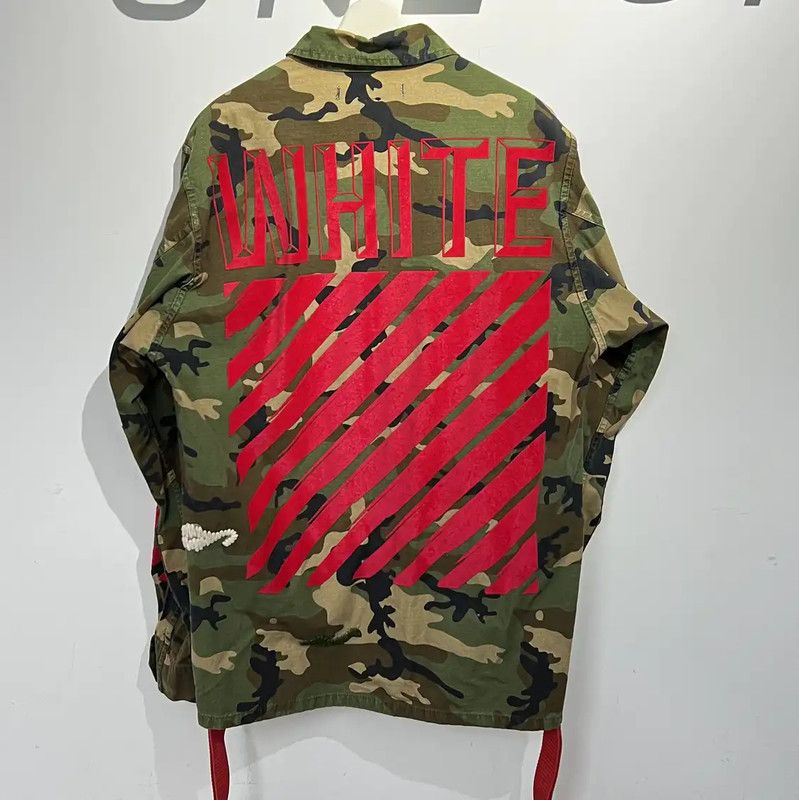 Off-White Off-White Green Camouflage Long Sleeve Shirt 0089 Size US S / EU 44-46 / 1 - 2 Thumbnail