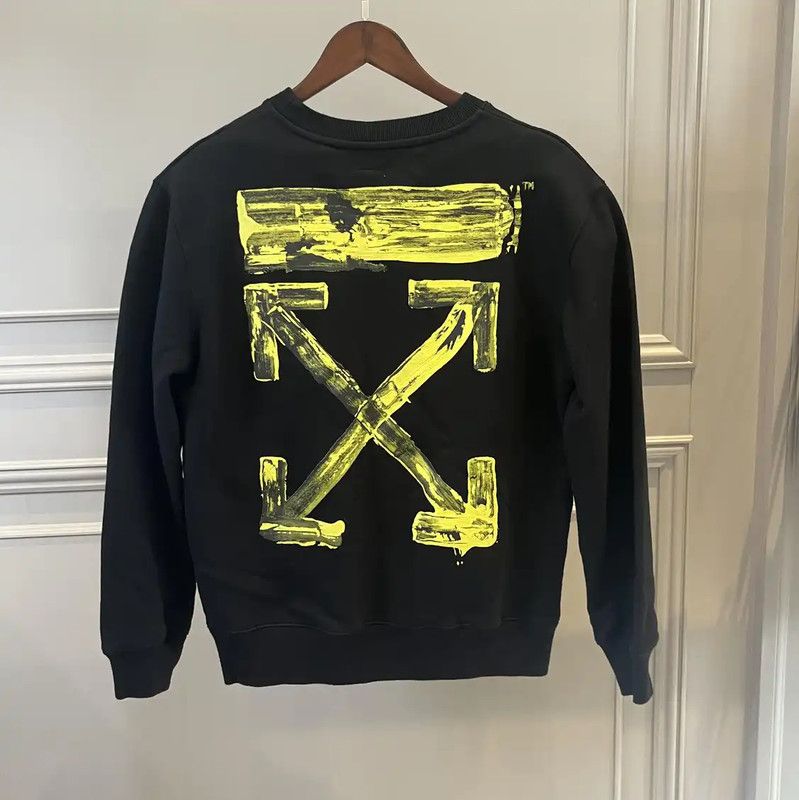 Off-White Off-White Black Long Sleeve Cotton Sweatshirt 0089 Size US S / EU 44-46 / 1 - 2 Thumbnail