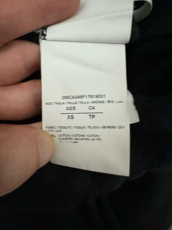 Off-White Off-White Black Cotton Logo Casual Pants 0089 Size US 26 / EU 42 - 4 Thumbnail