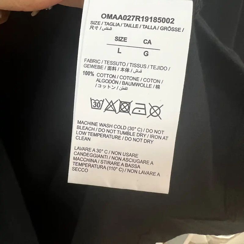 Off-White Off-White Black Cotton Graphic Short Sleeve T-Shirt 0089 Size US L / EU 52-54 / 3 - 5 Thumbnail