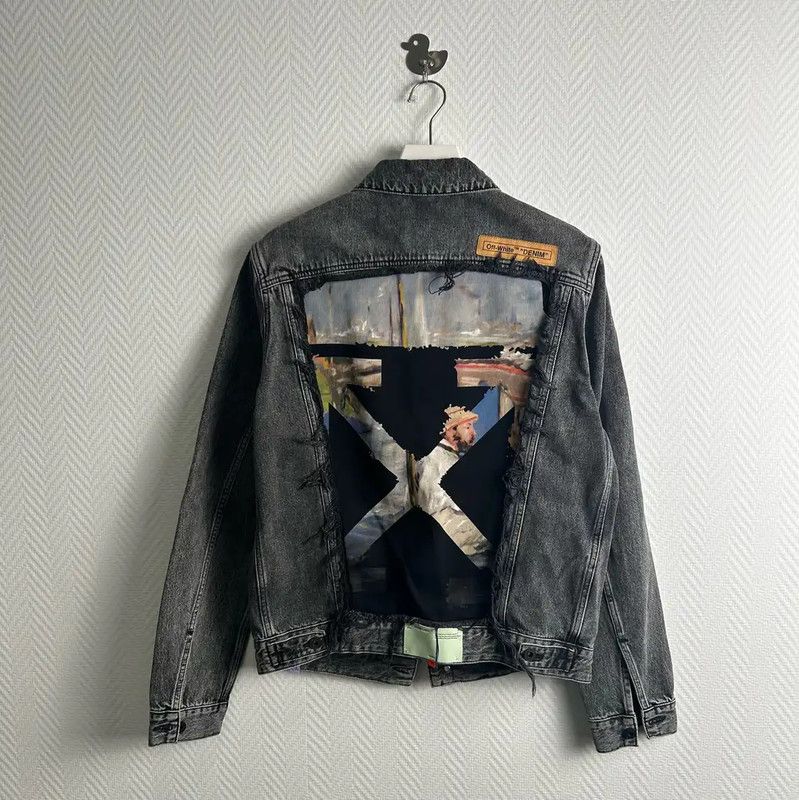 Off-White Off-White Black Denim Jacket for Men 0089 Size US L / EU 52-54 / 3 - 3 Thumbnail