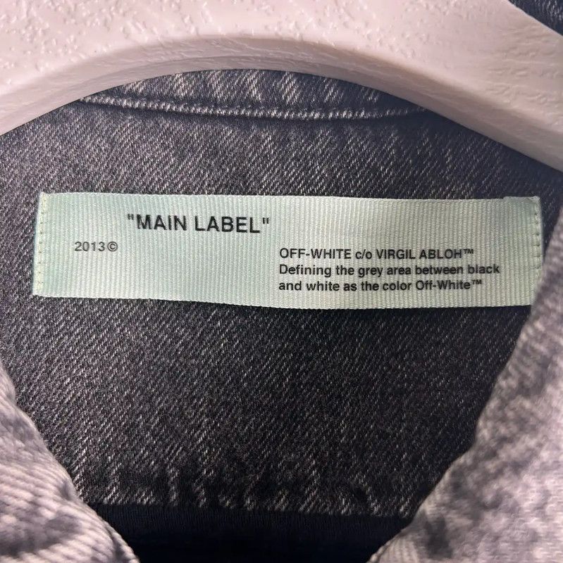 Off-White Off-White Black Denim Jacket for Men 0089 Size US L / EU 52-54 / 3 - 2 Thumbnail