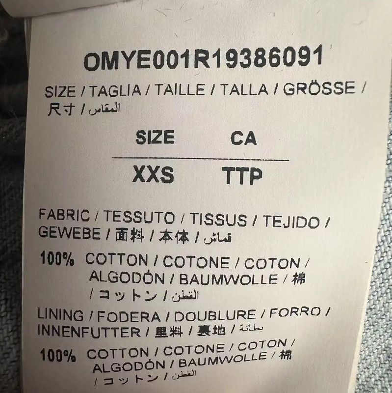 Off-White Off-White Long Sleeve Blue Denim Jacket 0089 Size US XXS / EU 40 - 4 Thumbnail