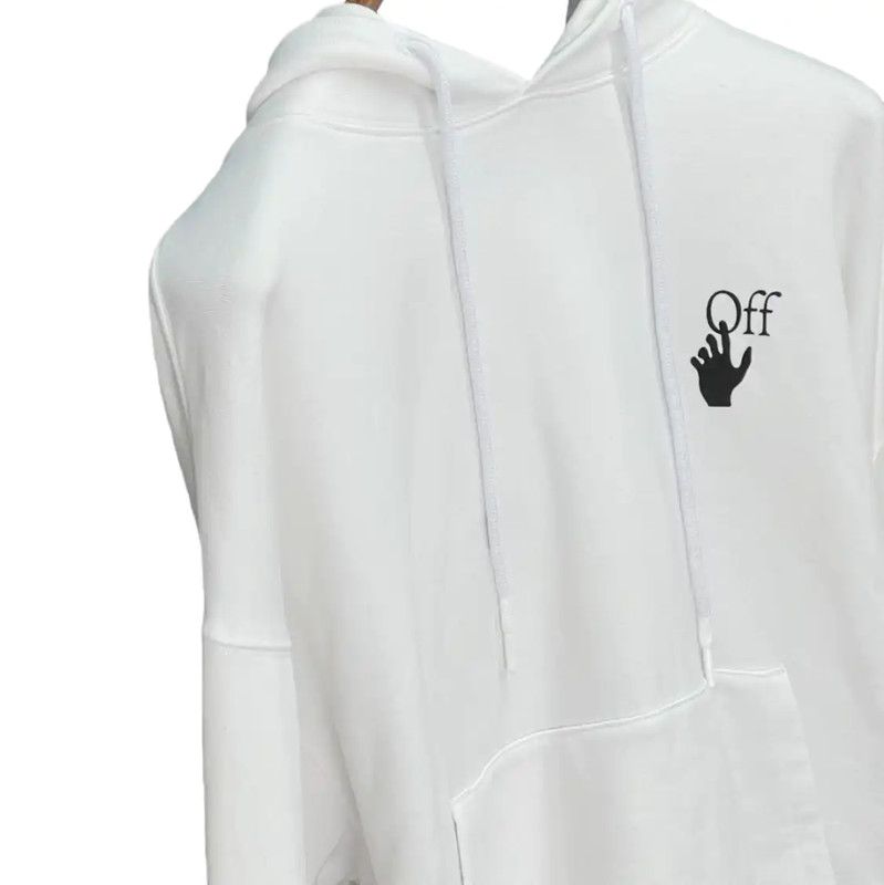 Off-White Off-White Men's White Cotton Long Sleeve Hoodie 0089 Size US S / EU 44-46 / 1 - 5 Thumbnail