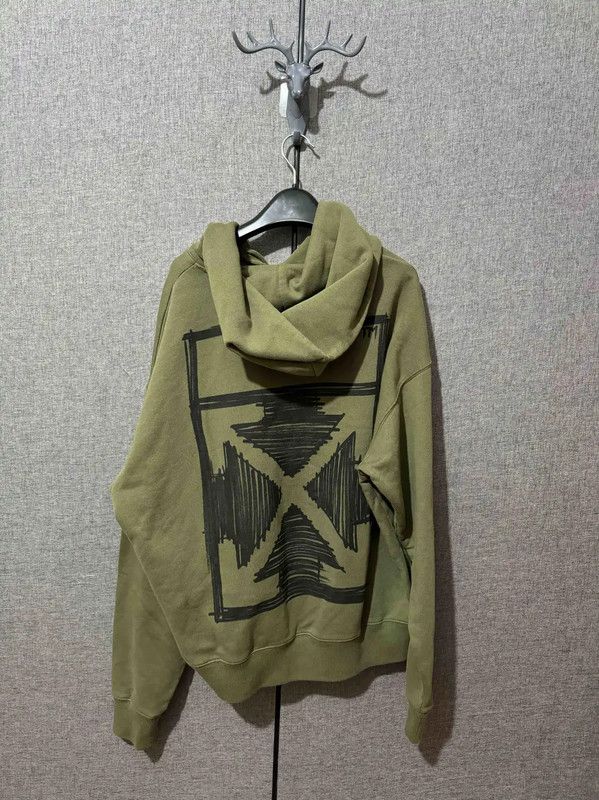 Off-White Off-White Men's Hoodie in Olive Green 0089 Size US S / EU 44-46 / 1 - 2 Thumbnail