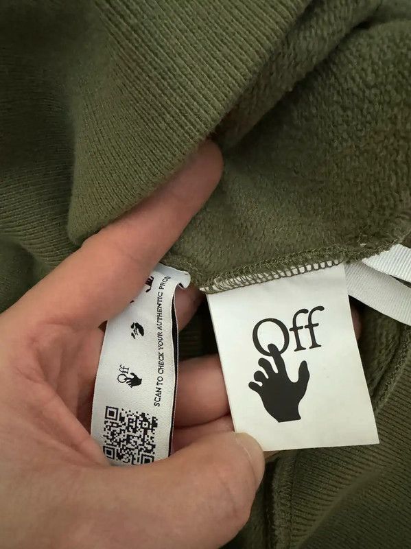 Off-White Off-White Men's Hoodie in Olive Green 0089 Size US S / EU 44-46 / 1 - 4 Thumbnail