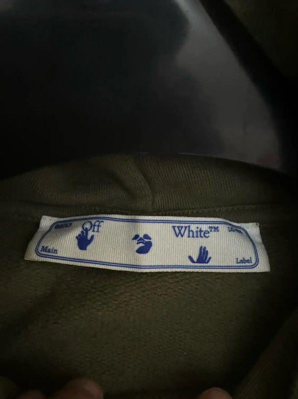 Off-White Off-White Men's Hoodie in Olive Green 0089 Size US S / EU 44-46 / 1 - 3 Thumbnail
