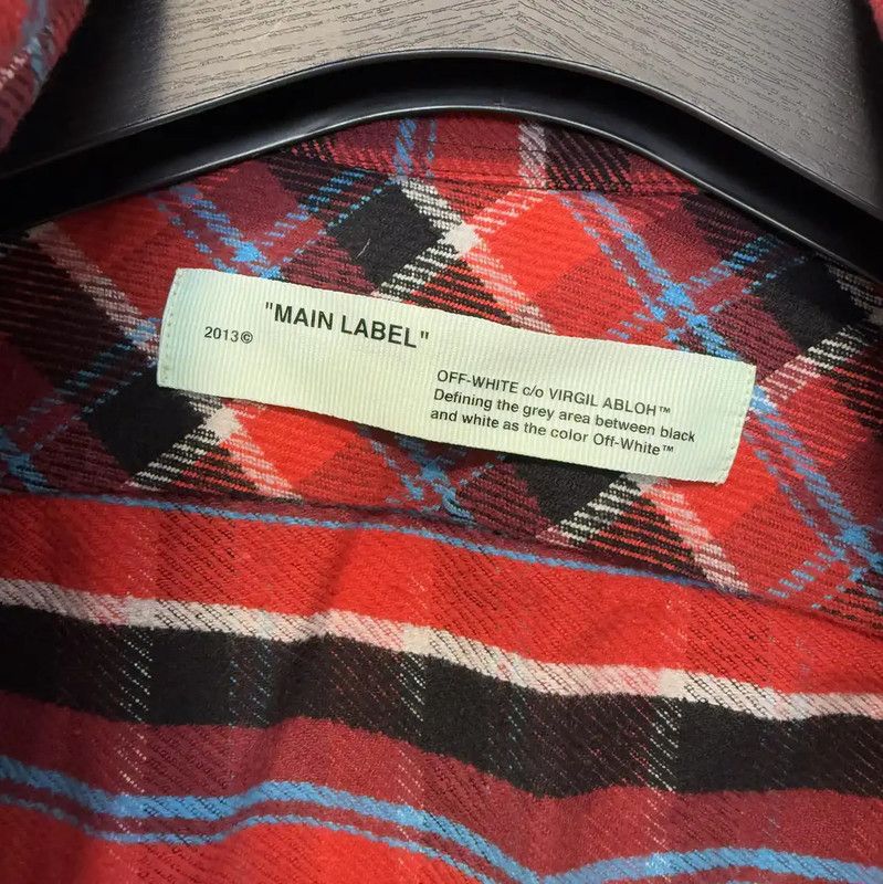 Off-White Off-White Red Check Long Sleeve Shirt 0089 Size US M / EU 48-50 / 2 - 3 Thumbnail