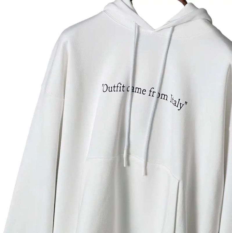 Off-White Off-White White Cotton Men's Hoodie 0089 Size US L / EU 52-54 / 3 - 5 Thumbnail