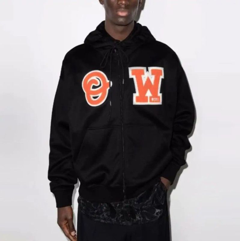 Off-White Off-White Black Cotton Hoodie for Men 0089 Size US M / EU 48-50 / 2 - 5 Thumbnail