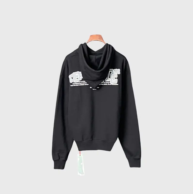 Off-White Off-White Black Logo Mens Long Sleeve Hoodie 0089 Size US M / EU 48-50 / 2 - 2 Thumbnail