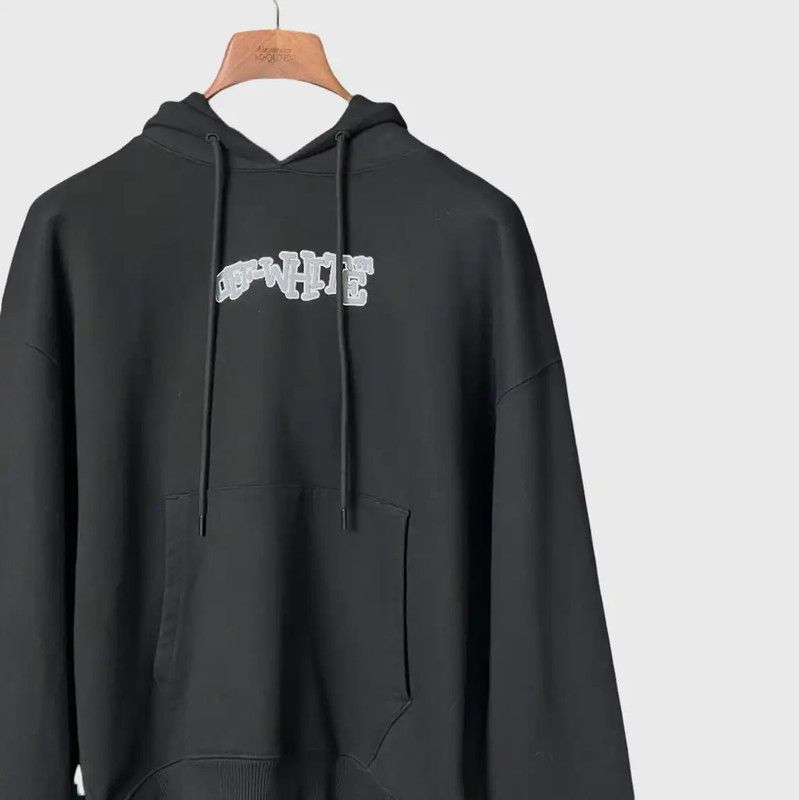 Off-White Off-White Black Logo Mens Long Sleeve Hoodie 0089 Size US M / EU 48-50 / 2 - 5 Thumbnail