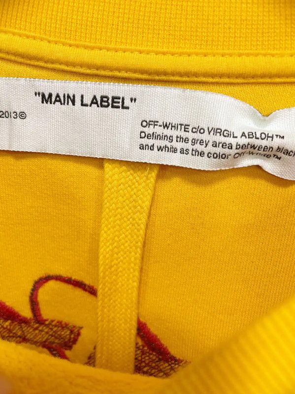 Off-White Off-White Yellow Cotton Long Sleeve Sweatshirt 0089 Size US M / EU 48-50 / 2 - 4 Thumbnail