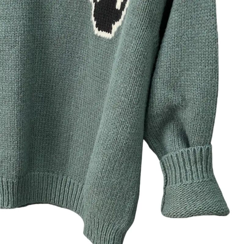 Off-White Off-White Green Wool Long Sleeve Pullover Sweater 0089 Size US S / EU 44-46 / 1 - 4 Thumbnail