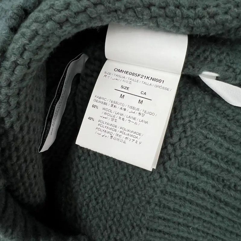 Off-White Off-White Green Wool Long Sleeve Pullover Sweater 0089 Size US S / EU 44-46 / 1 - 7 Thumbnail