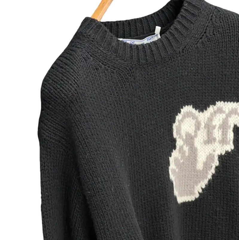 Off-White Off-White Black Wool Long Sleeve Pullover Sweater 0089 Size US S / EU 44-46 / 1 - 6 Thumbnail