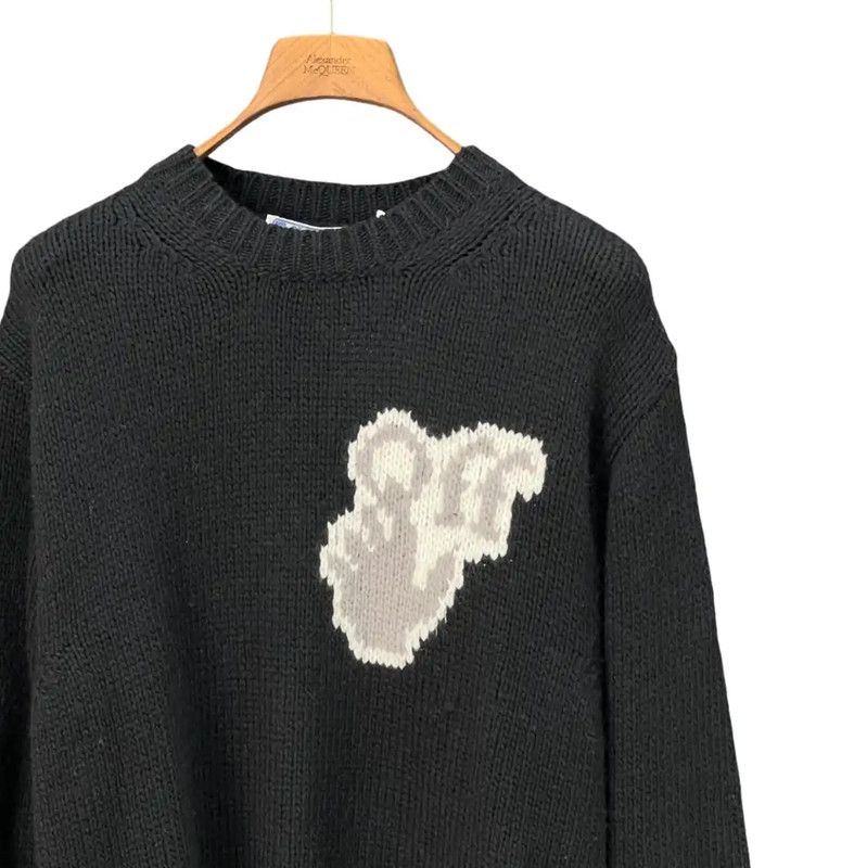 Off-White Off-White Black Wool Long Sleeve Pullover Sweater 0089 Size US S / EU 44-46 / 1 - 3 Thumbnail