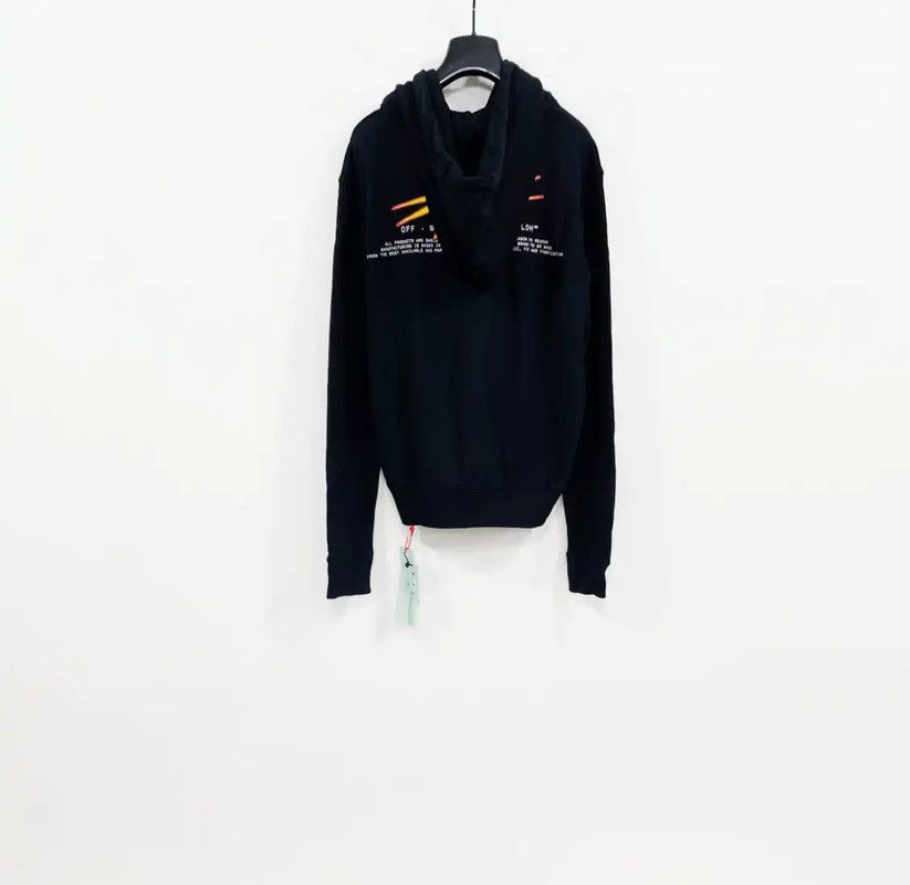 Off-White Off-White Black Cotton Long Sleeve Hoodie 0089 Size US S / EU 44-46 / 1 - 2 Thumbnail
