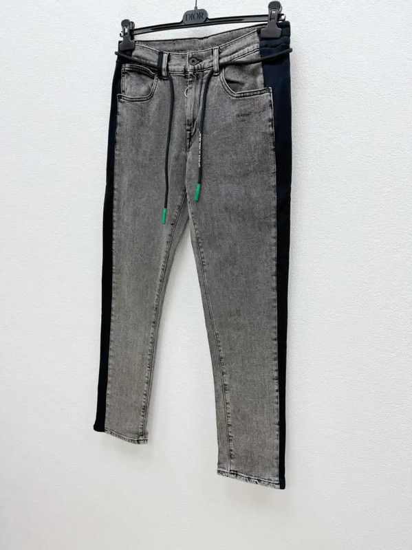 Off-White Off-White Gray Denim Casual Pants for Men 0089 Size US 27 - 2 Thumbnail