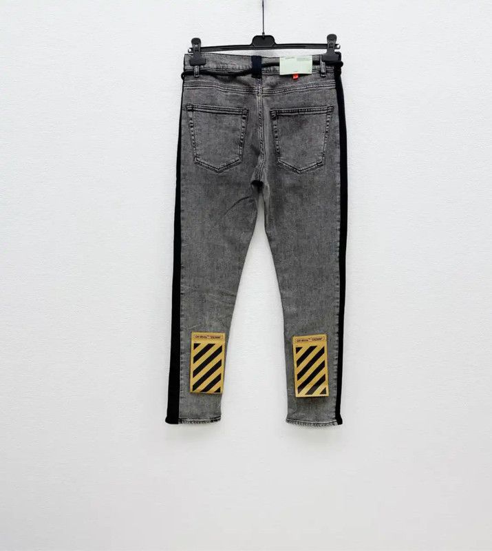 Off-White Off-White Gray Denim Casual Pants for Men 0089 Size US 27 - 4 Thumbnail