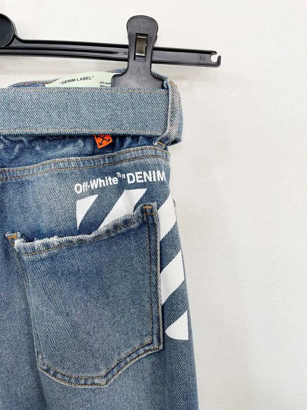 Off-White Off-White Light Blue Denim Casual Pants 0089 Size US 27 - 4 Thumbnail