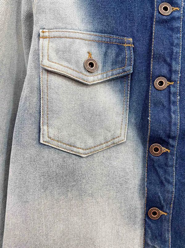 Off-White Off-White Men's Denim Shirt with Unique Wash 0089 Size US XXS / EU 40 - 4 Thumbnail